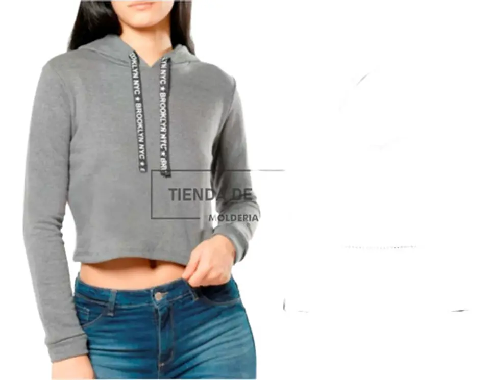 Moldes Patrones Imprimibles Polerón Top Mujer Talles Xs Al Xl 2