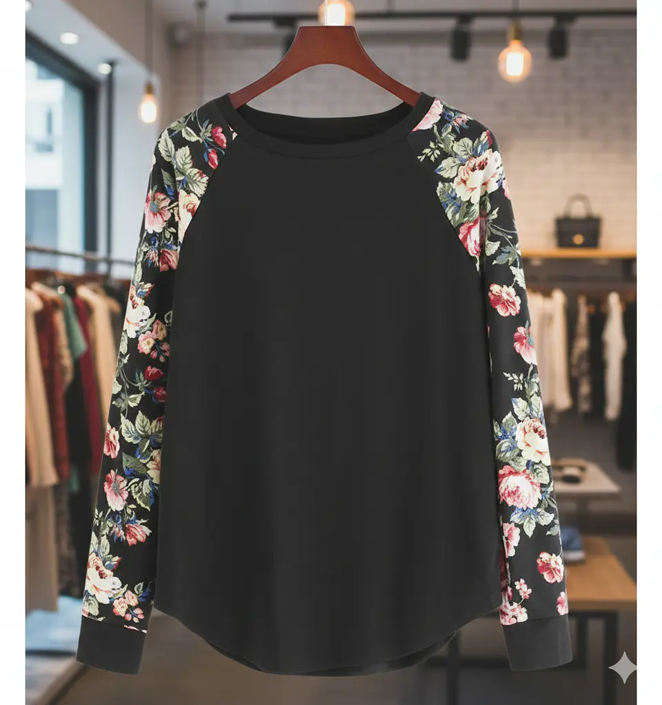 Molde Digital Polera Manga Larga Ranglan Pack Talles S A Xxl 1