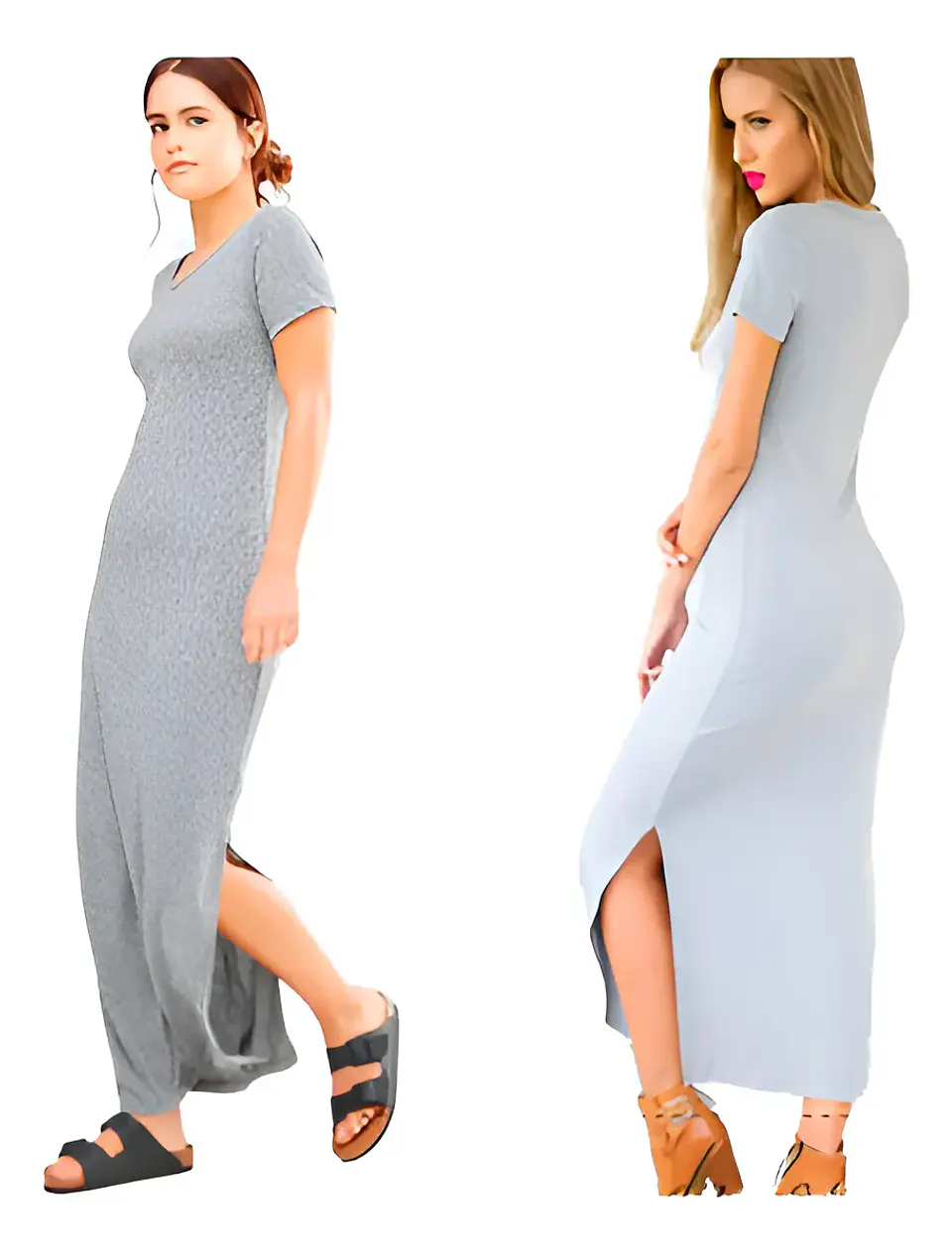 Molde Digital Vestido Con Tajos Manga Corta, Pack 5 Talles!  2