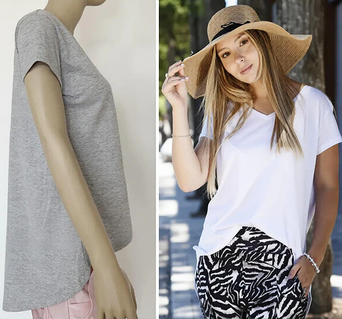 Molde Digital Polera Con Cola, Pack Talles S Al Xxl