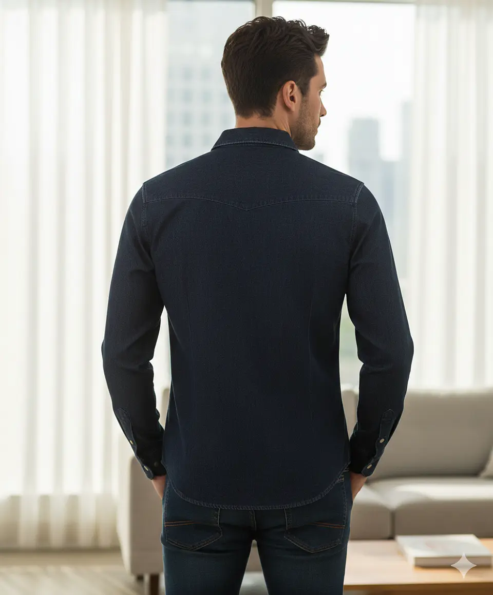Molde Digital Camisa Hombre Con canesu en pico, talles S A Xxl 1