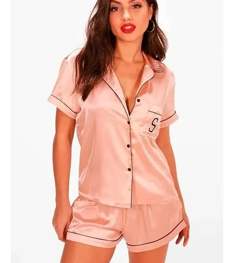 Molde Digital Conjunto Pijama Short y Camisa S al XXL