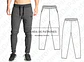Molde Imprimible Pantalón Chupin Hombre Talles Del S Al 2xl - Miniatura 1