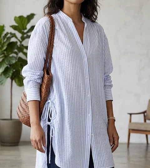 Molde Digital Camisa Extra Large Cuello Mao Con detalles, Pack 5 Talles!