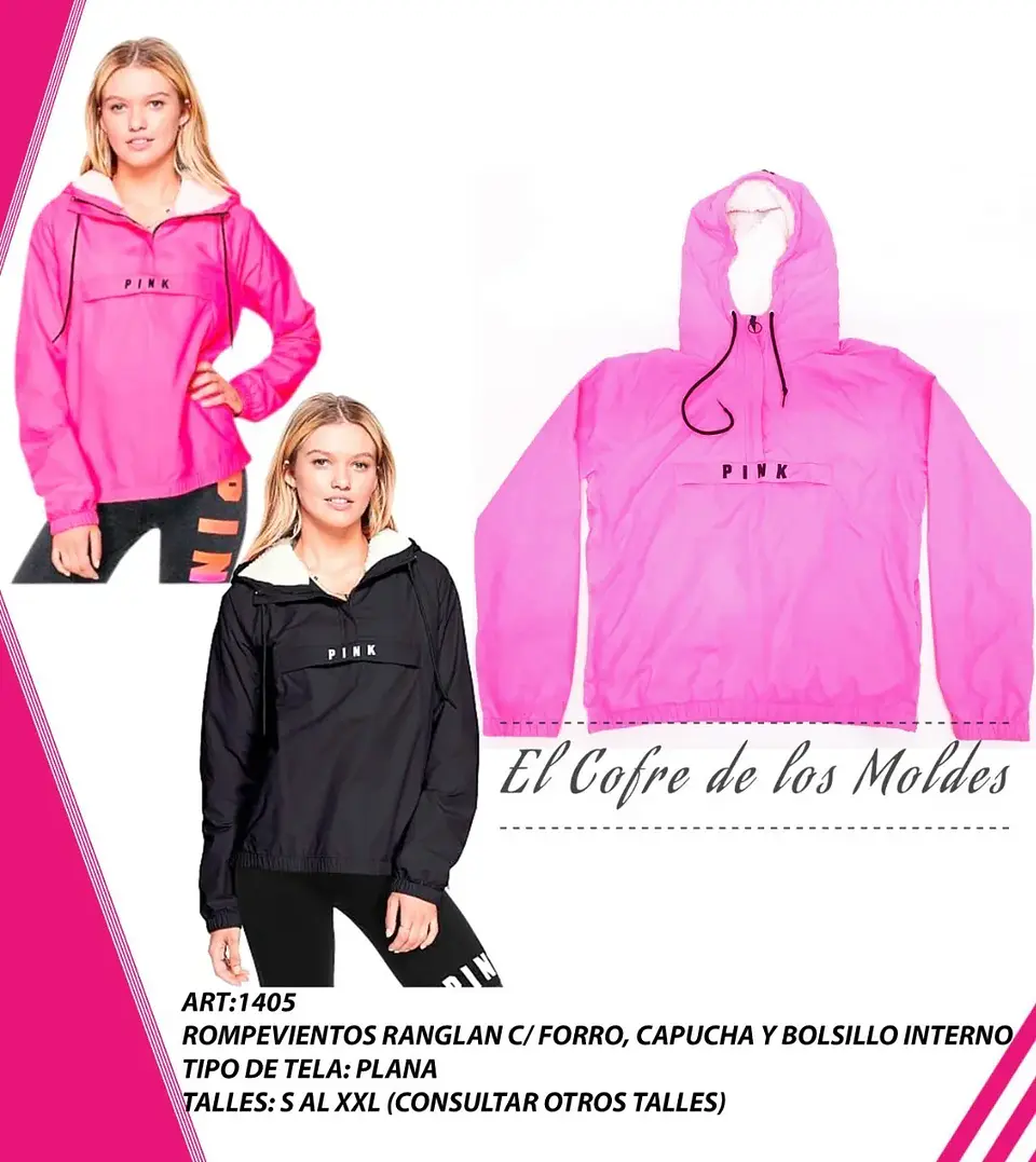 Molde Digital Cortaviento Ranglan, Pack Talles S Al Xxl 1