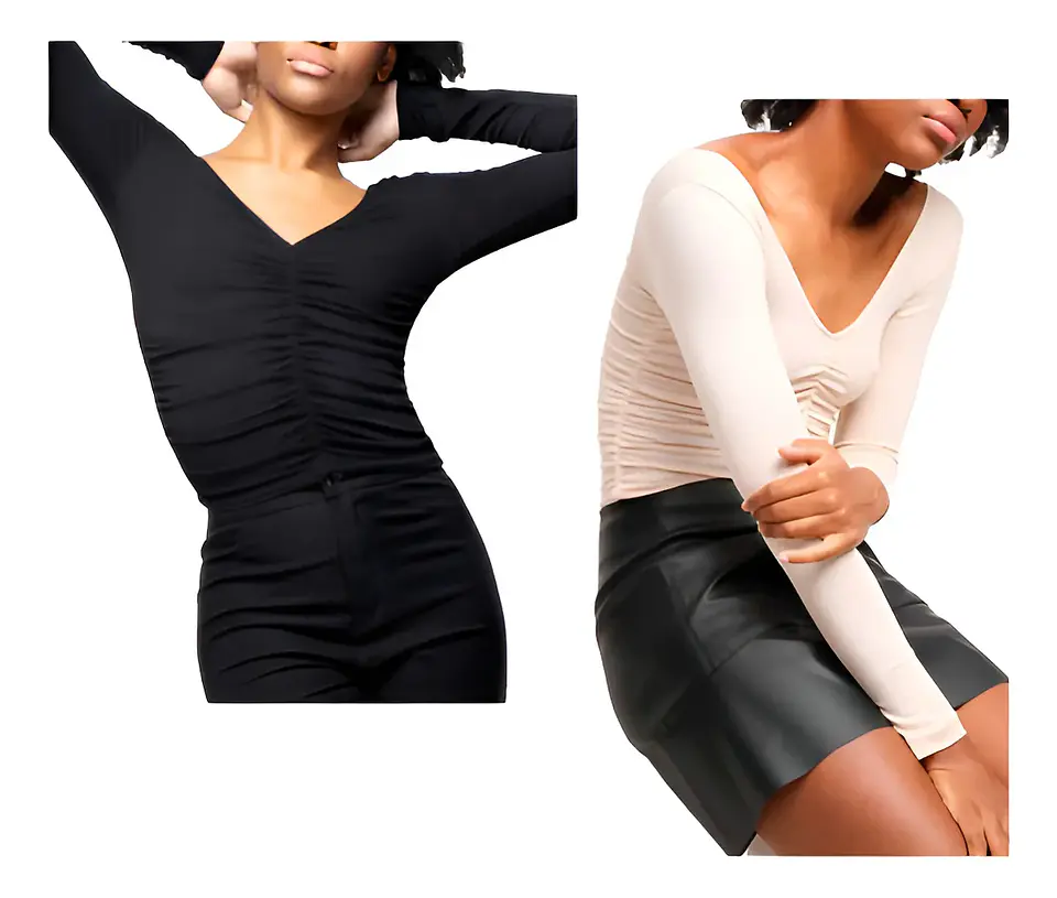 Molde Digital Polera Torso Fruncido, Pack Talles S Al Xxl 2
