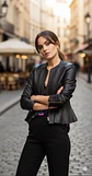 Molde Digital Chaqueta Cuerina Volado Ruedo Pack 5 Talles! - Miniatura 1