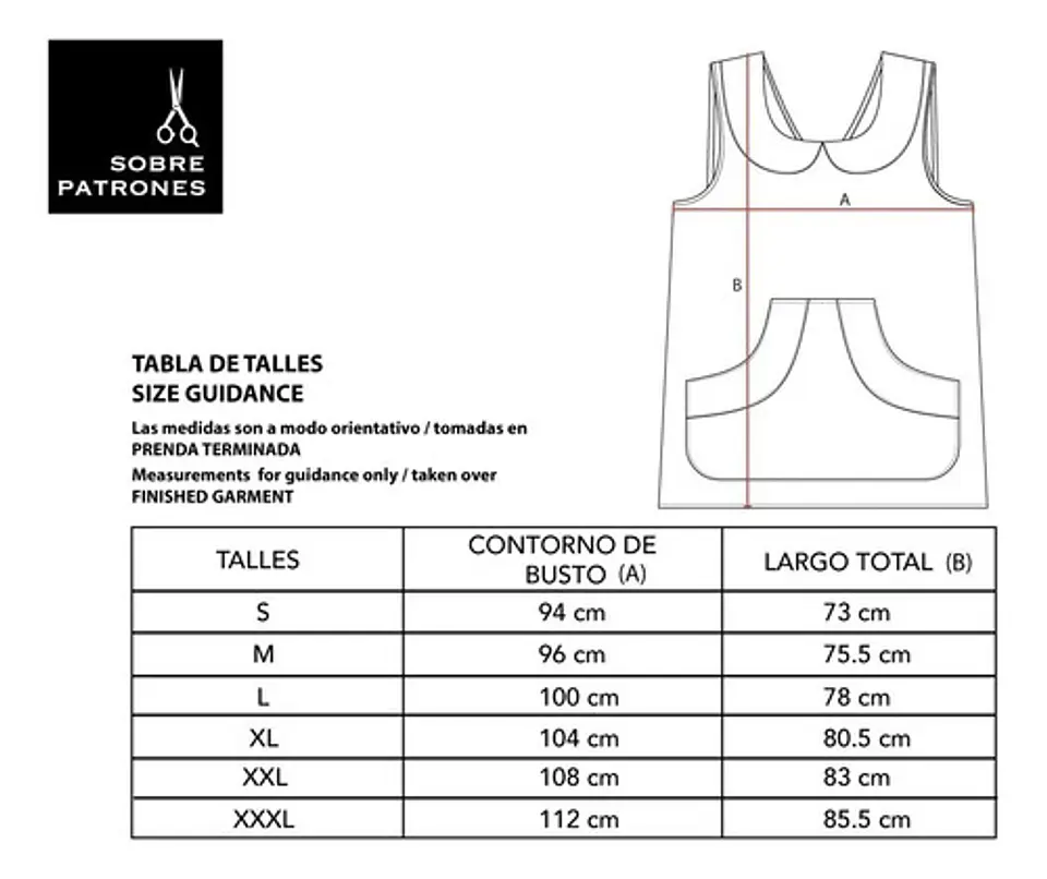 Molde De Costura, Pechera Escolar Adultos , Delantal Pdf 2