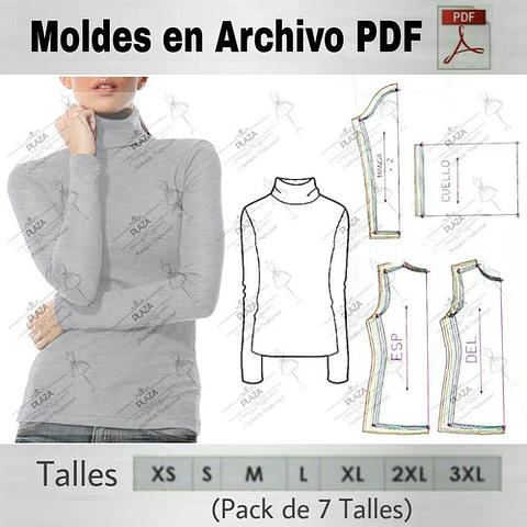 Moldes Patrones Imprimibles Beatle Xs Al 3xl Modelista