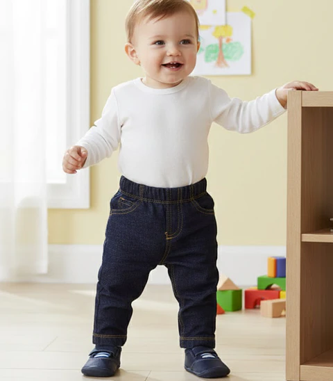 Molde Digital Pantalon Bebe Onda Jean Pack Talles 1 Al 5