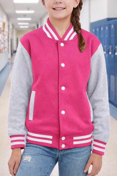 Molde Digital Chaqueta estilo Universitario Niños unisex, pack Talles 4 A 16