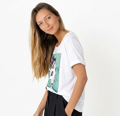 Molde Digital Polera Hombro Caido Arremangado Pack 5 Talles!