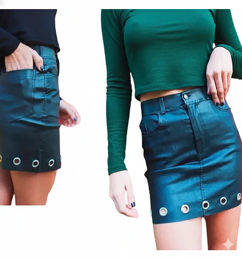 Molde Digital Falda Con canesu  bolsillos Pack Talles S A Xxl