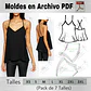 Moldes Patrones Imprimibles Musculosa Bretel Evasé Xs Al 3xl - Miniatura 1