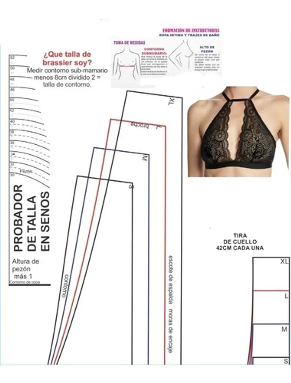 Patrones Moldes Bralette  Halter Corpiño Lenceria Imprimible 2