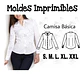 Moldes Patrones Imprimibles Camisa Basica Entallada S Al Xxl - Miniatura 2