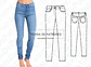 Molde Patrón Imprimible Jean Mujer T38/40/42/44 Envío Gratis - Miniatura 1