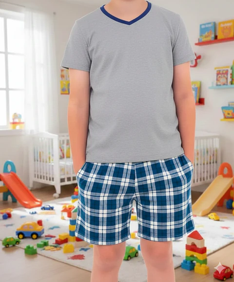 Molde Digital Short Pijama Niños, Patron Pack Talles 2 Al 16