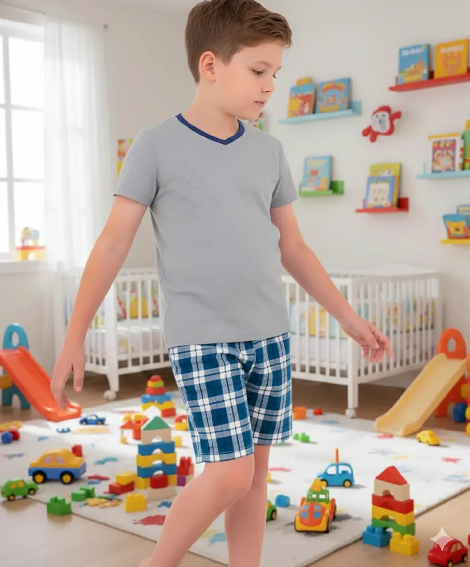 Molde Digital Short Pijama Niños, Patron Pack Talles 2 Al 16 2