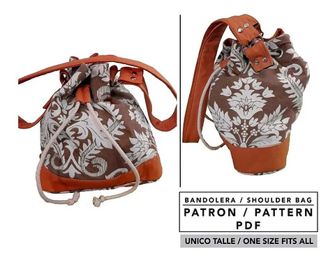 Molde De Costura, Patron Cartera Bandolera , Imprimible Pdf