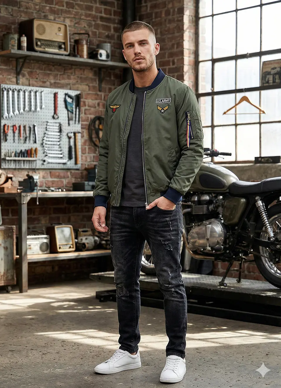 Molde Digital Campera Bomber Hombre Pack Talles S Al Xxl 1