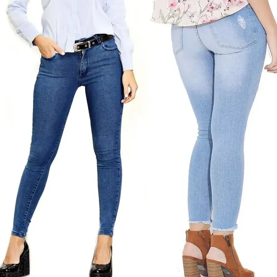 Molde Digital Pantalon Jean Elastizado Patron Pack 5 Talles! 2