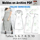 Moldes Patrones Imprimibles Vestido Talle Especial 5 Al 10 - Miniatura 1