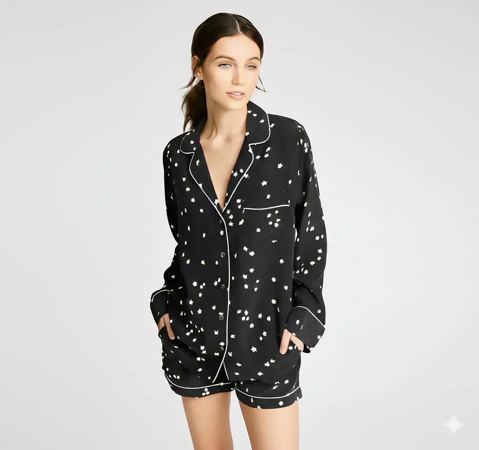 Molde Digital Conjunto Pijama Camisa y short Talles S A Xxl 1
