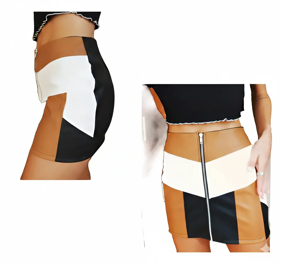 Molde Digital Pollera Recortes Colores, Pack Talles S A Xxl 3