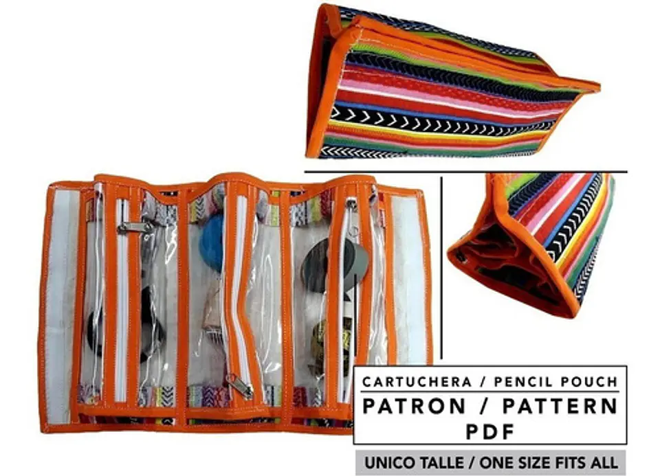 Molde De Costura, Patron Cartuchera - Porta Lápices , Pdf 2