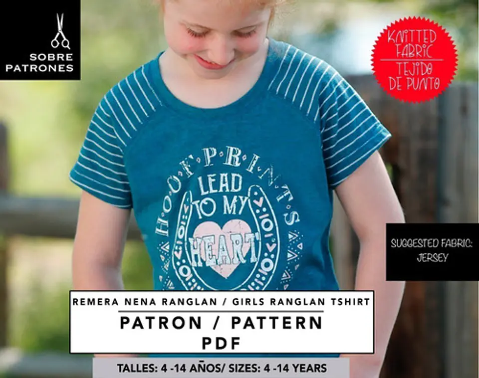 Molde De Costura, Patron Polera Ranglan Mc Nena, Imprimible 1