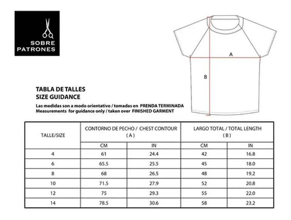 Molde De Costura, Patron Polera Ranglan Mc Nena, Imprimible 3