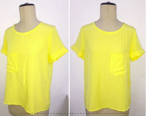 Molde Digital Polera Manga Arremangada, pack Talles S A Xxl