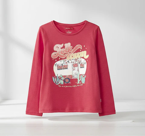 Molde Digital Polera Manga Larga Niña Pack Talles 2 Al 16
