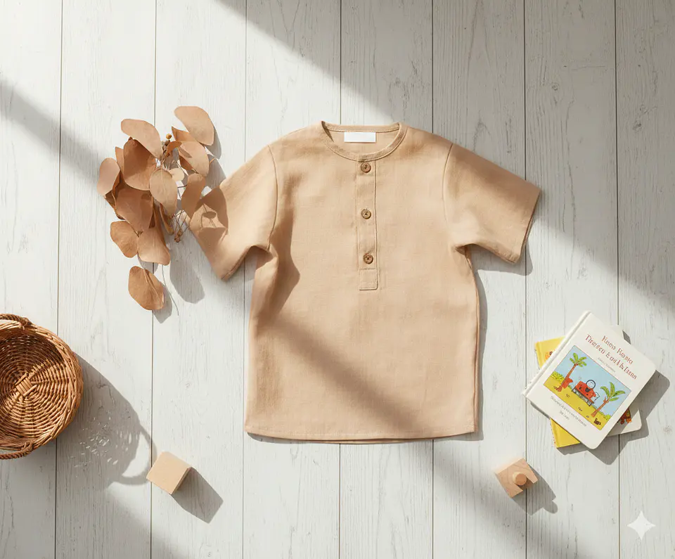 Molde Digital Polera Bebe Con abotonadura, Pack Talles 1 Al 5 1