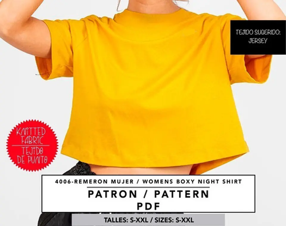 Molde De Costura, Patron Polera Pupera Dama, Imprimible 3