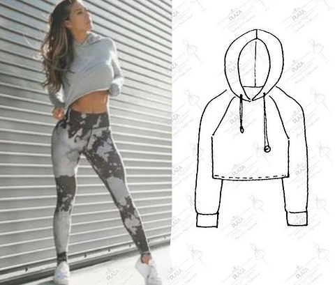 Moldes Patrones Imprimibles Polerón Hoodie Raglan Co  Xs Al 3xl