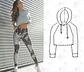Moldes Patrones Imprimibles Polerón Hoodie Raglan Co  Xs Al 3xl - Miniatura 1