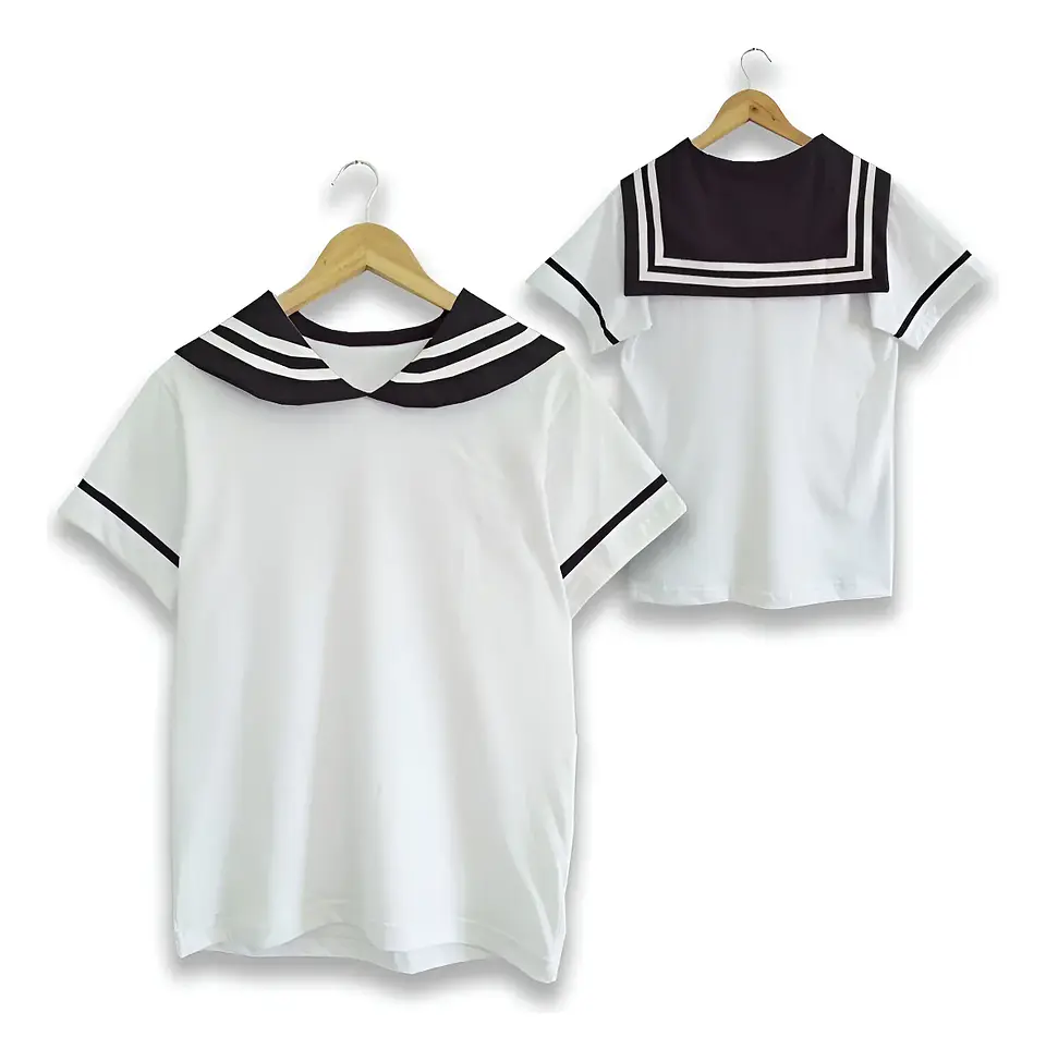 Molde Digital Polera Cuello marinero/seifuku/otaku, talles Xs A Xl 1
