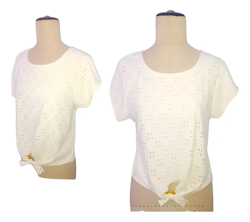Molde Digital Polera Con Nudo Patron Pack Talles S A Xxl 2
