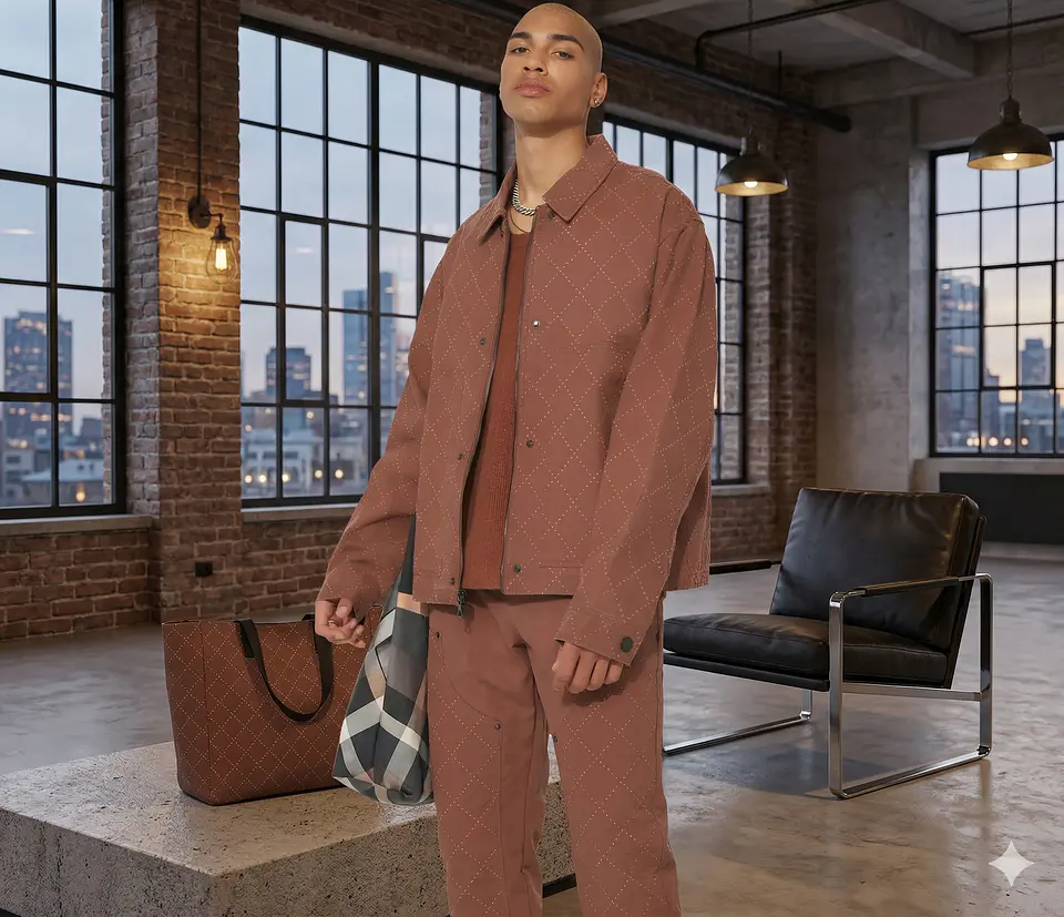 Molde Digital Campera Con bolsillos Parche, Talles S Al Xxl 1