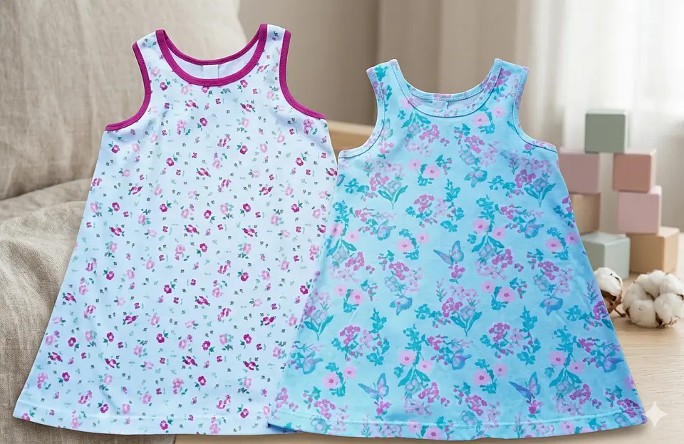 Molde Digital Solero Vestido Beba, Pack Talles 1 Al 5 1