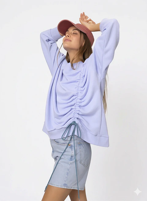 Molde Digital Buzo Oversize Con Cordones, pack Talles S A Xxl