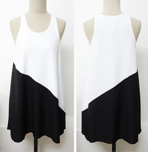 Molde Digital Vestido Evase Recorte Diagonal, Talles S A Xxl