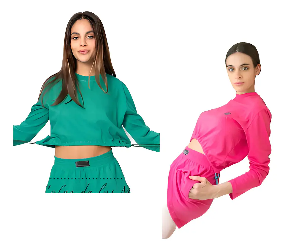 Molde Digital Remera Crop Con Cordones, Pack Talles S Al Xxl 2