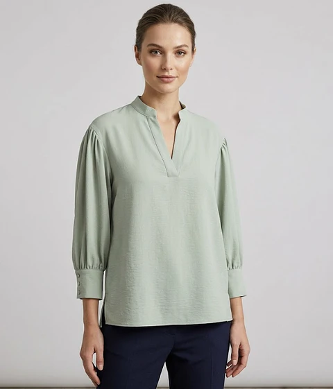 Molde Digital Blusa Copa Y Puño Fruncido, Talles S Al Xxl