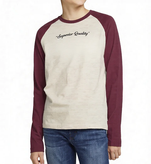 Molde Digital Remera Raglan / Ranglan Niños , Talles 2 Al 16