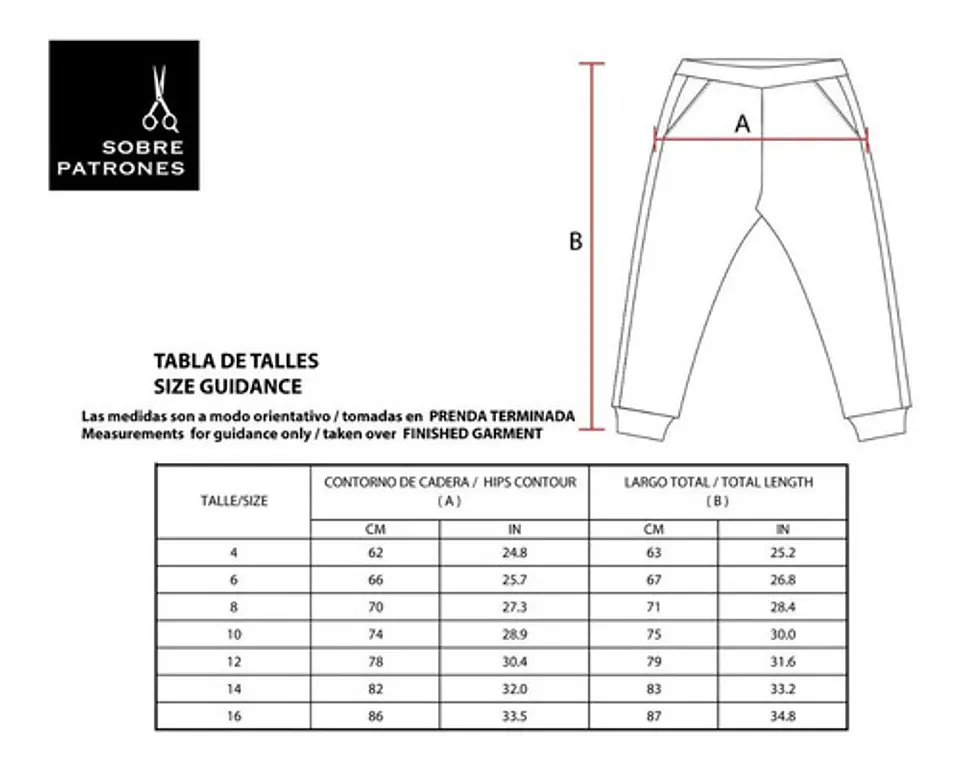 Molde De Costura, Patron Pantalon Joggers Nene , Imprimible 3