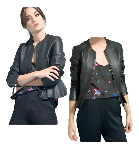 Molde Digital Campera Cuerina Volado Ruedo, Talles S Al Xxl