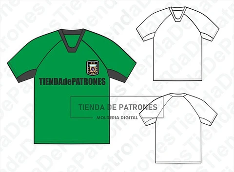 Moldes Patrones Remera Camiseta Futbol Hombre Talle S Al 2xl